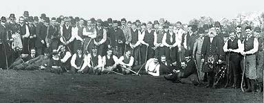 A shinty gathering in London